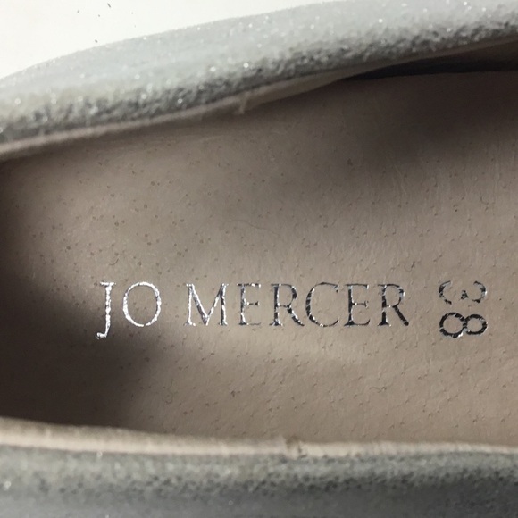 Jo Mercer Silver Metallic Perforated Slip On Flats. - Picture 11 of 12